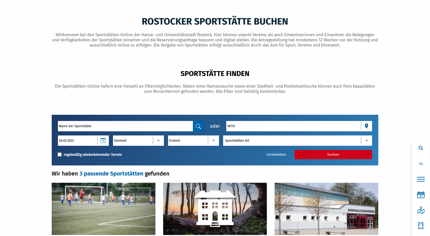 Screenshot 2021 10 13 At 12 21 49 Sportplätze Sporthallen Buchen Sportstätten In Rostock